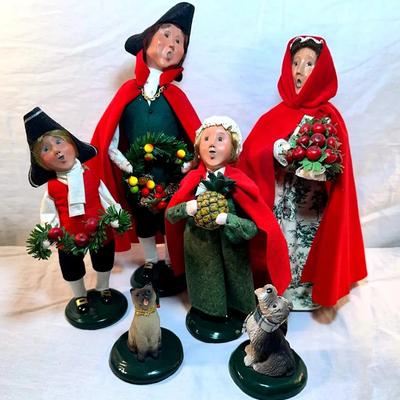 6 Pc Byers' Choice Carolers Colonial Williamsburg Themed