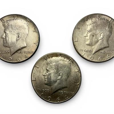 Kennedy 90% Silver Half-Dollars (3 Count)