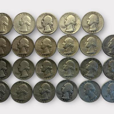 Washington Silver Quarters (23 Count)