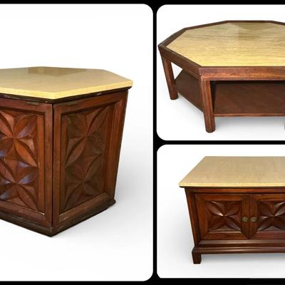 Marble Top Coffee & End Tables 