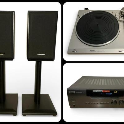 Home Audio - Pioneer Speakers, Kenwood Receiver, Technics Turn Table 