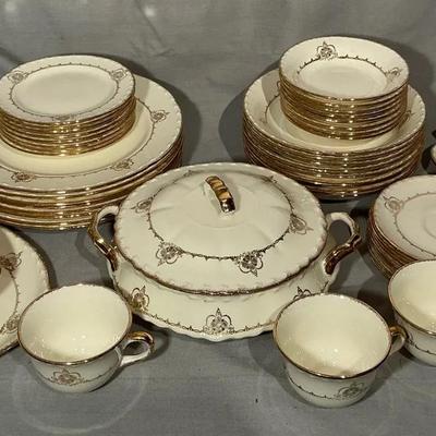 Crooksville Gold Painted China
