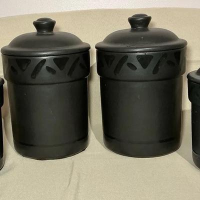 Pfaltzgraff Midnight Sun Canisters 8" & 10"