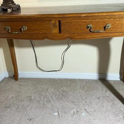 Hardwood Two Drawer Desk 