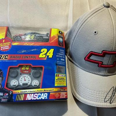 Jeff Gordon Signed Ball Cap And Car 