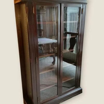 Dark-Wood Single Bookcase 