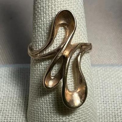 14k Gold Sculptural Ring