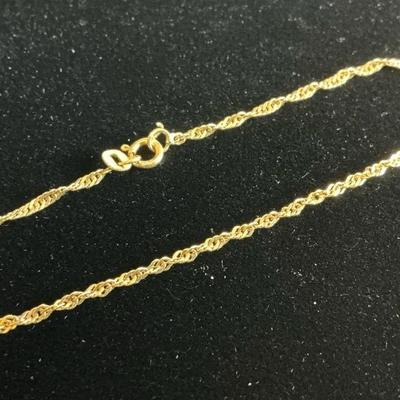 18k Gold Rope Bracelet (7 Inch) (1.2 Grams)