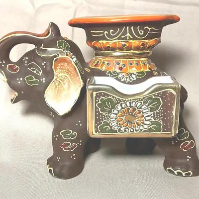 20's 30's Moriage Satsuma Elephant Ashtray
