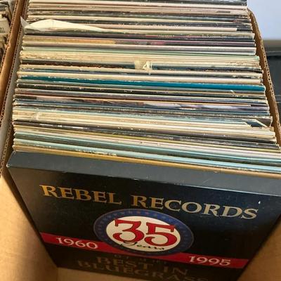 Large Mixed Genre Record Lot #2 Country, Bluegrass, Many Signed Covers 