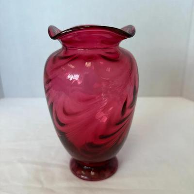 Cranberry Glass Vase