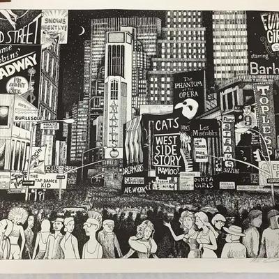 NYC Broadway Signed & Numbered Print