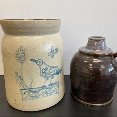 Pair Of Stoneware Crocks