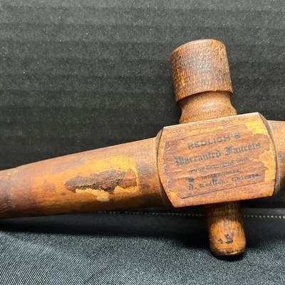 Vintage Wooden Spigot And Scoop (2)