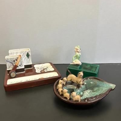 Trio Of Vintage Ceramic Ashtrays