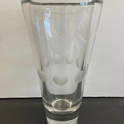 Vera Wang Wedgewood Lead Crystal Frosted Dot Vase