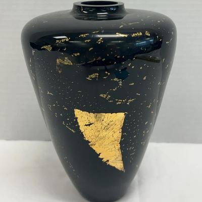 Randy Ateonf 1991 Glass Leaf Vase