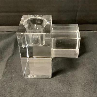 Baccarat Crystal Geometric Candle Holder 