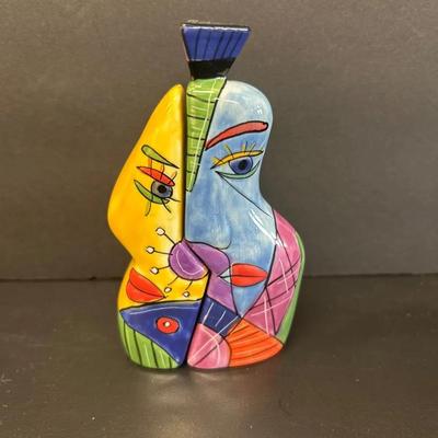 Picasso Style Vintage Salt And Pepper Shakers
