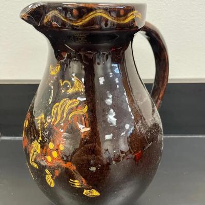 Redware Ceramic Pitcher