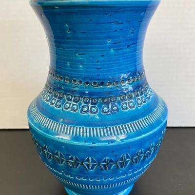 #1 Bitossi Italy Blue Ceramic Rimini Vase