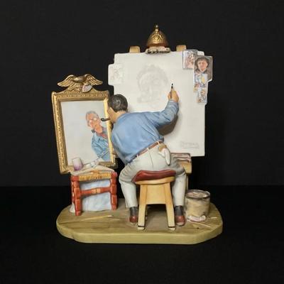 Norman Rockwell’s Self Portrait Figurine by Gorham 