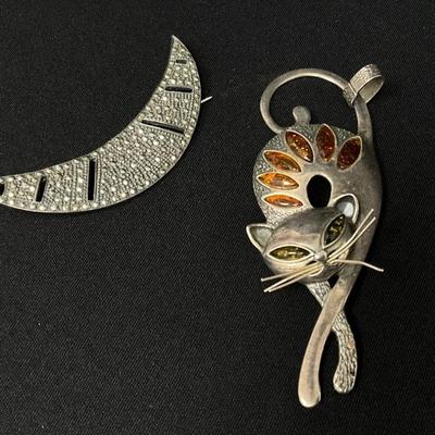 Sterling Silver Pin And Pendant