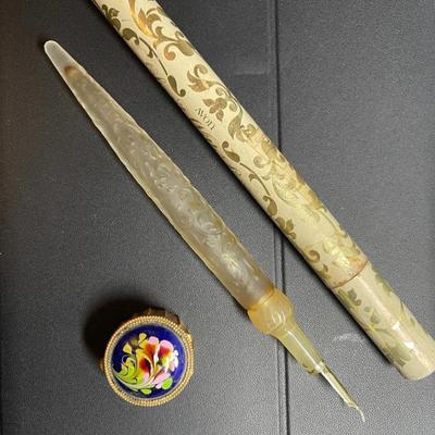 Vintage Avon Glass Perfume Applicator and Perfume Box