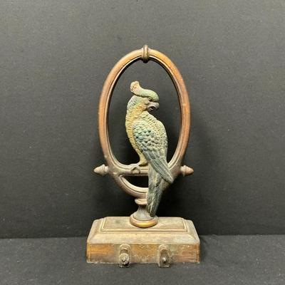 Bradley And Hubbard Cast Iron Parrot Doorstop 