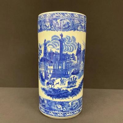 Victoria Ware Ironstone Blue & White Umbrella Stand 