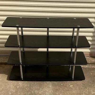 Television Stand With Four Tier Shelving