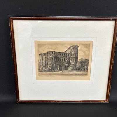 Trier, Porta Nigra Etching
