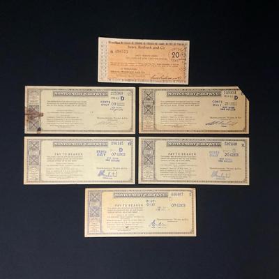 Vintage Refund Checks From Montgomery Wards & Sears