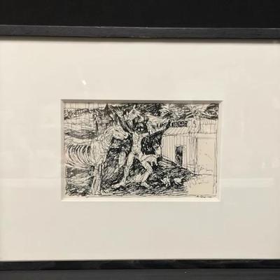 Pen And Ink, Signed By Artist Michael Collins 