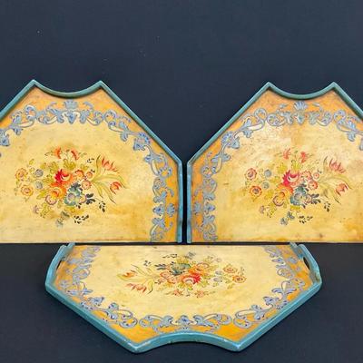 Florentine Hand Painted Wooden Trays