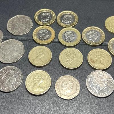 Various European Coins from the United Kingdom