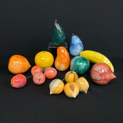 Vintage Carved Alabaster Fruits