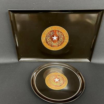 Couroc, State Of Texas Serving Trays