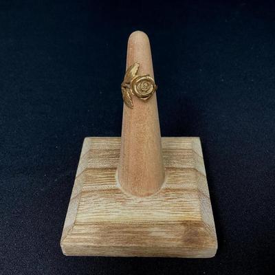 14K Yellow Gold James Avery Rose Flower Ring