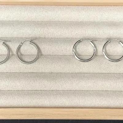 Sterling Silver Hoop Earrings 