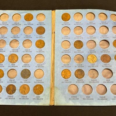 Lincoln Wheat Coins In Collection Book