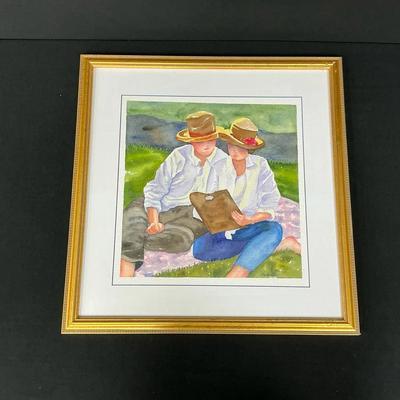 Judy Elias Original Framed Watercolor 