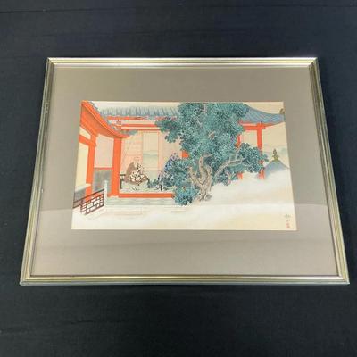 Original Illustrated Biography Of Dengyo Daishi- Meeting