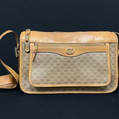 Vintage Gucci Micro GG Canvas Shoulder Bag II