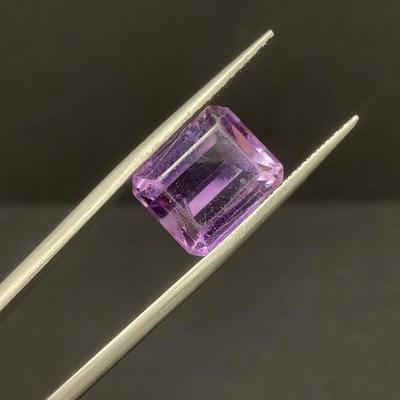 Emerald Cut Amethyst Stone - 1