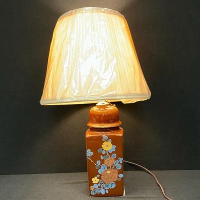 Floral Glazed Table Lamp