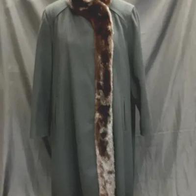 Lorendale By Bromleigh Black Wool Coat With Fur Collar