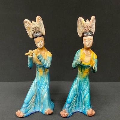 Chinese Tang Dynasty Style Musician Figurines 