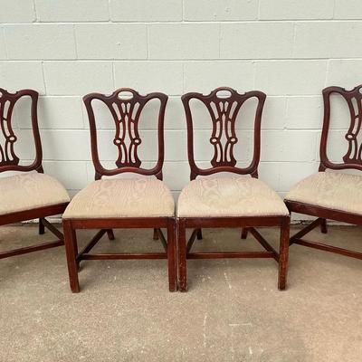 Set Of Four Chippendale Style Chairs