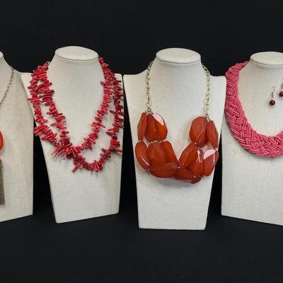 Coral Colored Fashion Jewelry 